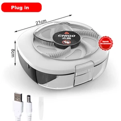 Rechargeable Electric Fly Trap - Indoor/Outdoor Insect Pest Catcher (Plug in-White)