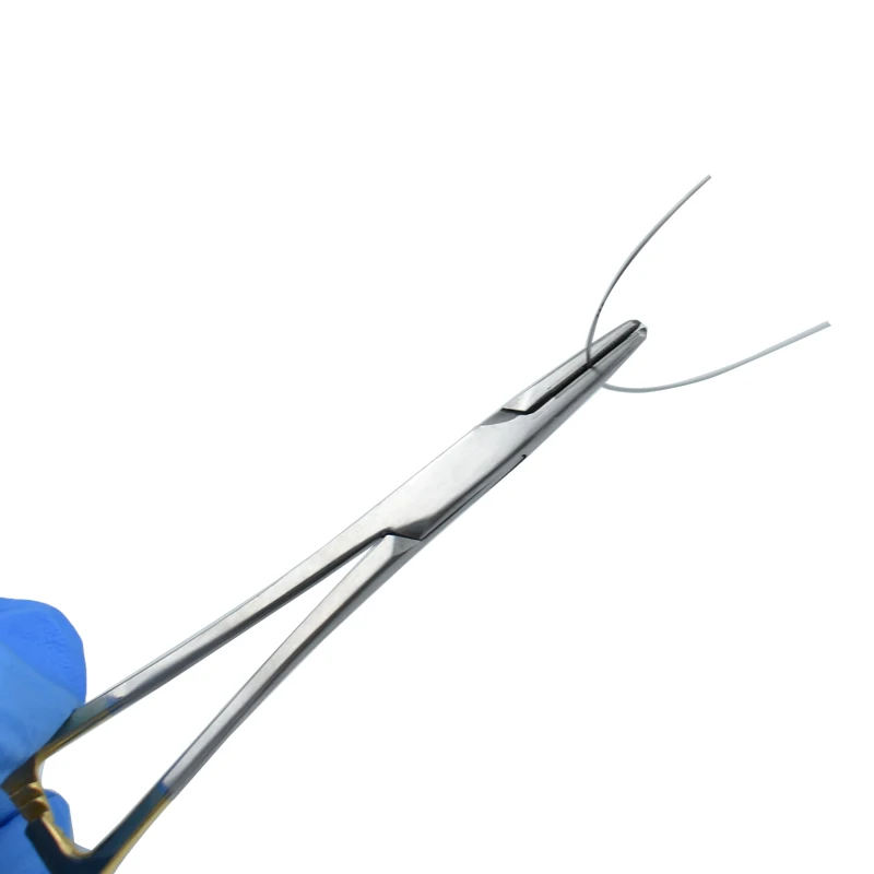 

Dental Needle Holder Plier TC Head German Reusable Stainless Steel Gold Plated Handle Orthodontic Forcep Surgical Instrument