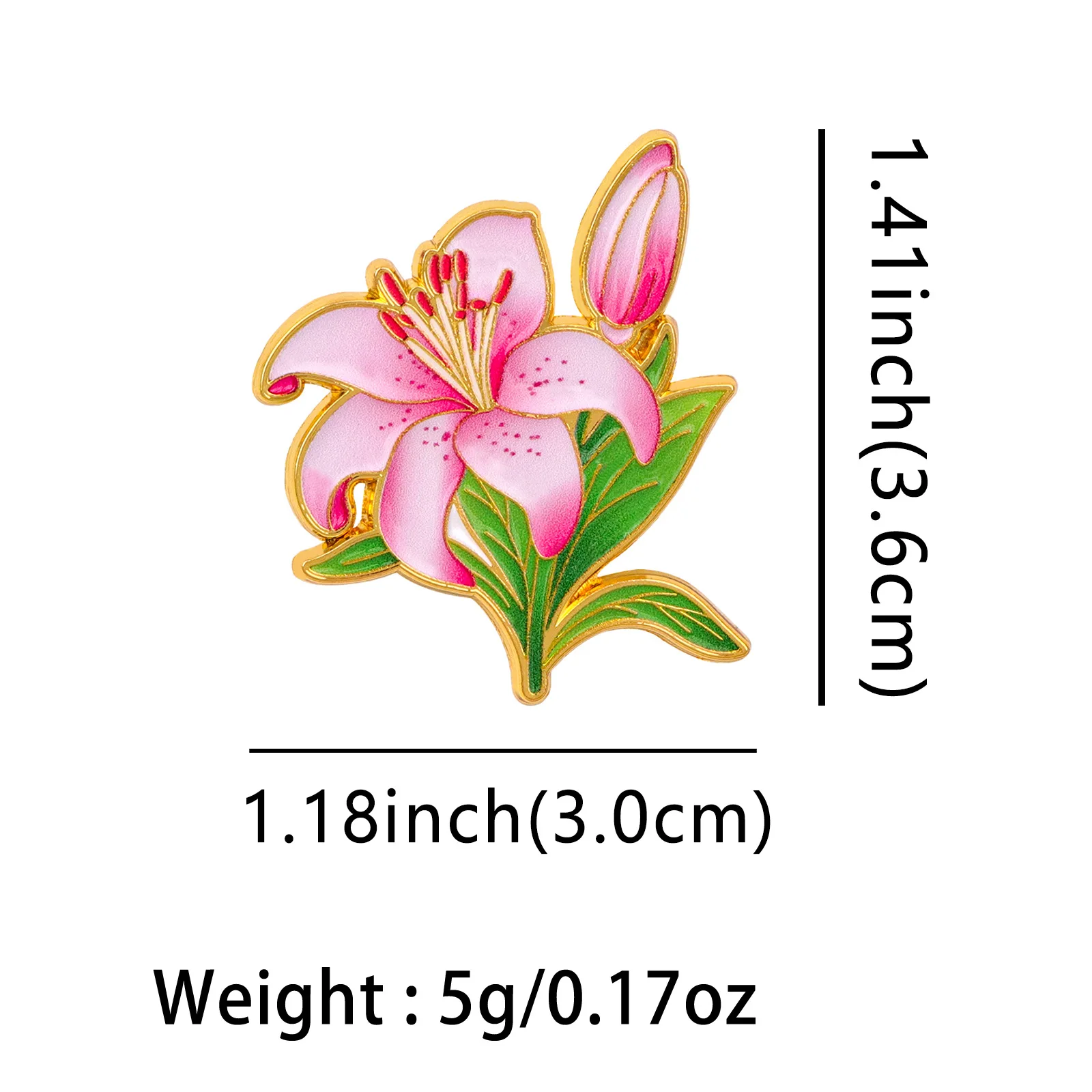 Floral Enamel Brooches - Trendy Lapel Pin Accessories