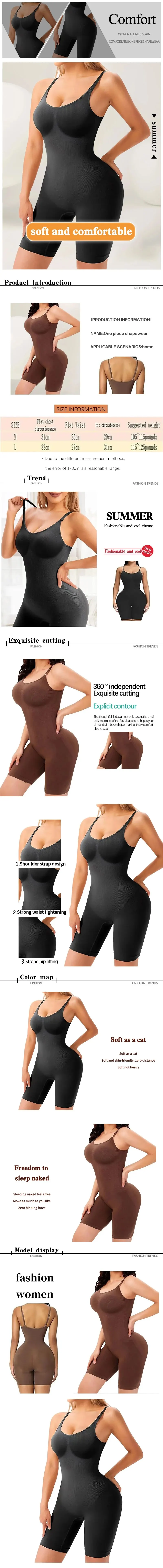 Description Picture 2 of itemWomen's One-Piece Tight Fitting Suspender Shape Wear Women's Abdominal Tightening and Hip Lifting Integrated Shape Wear Set