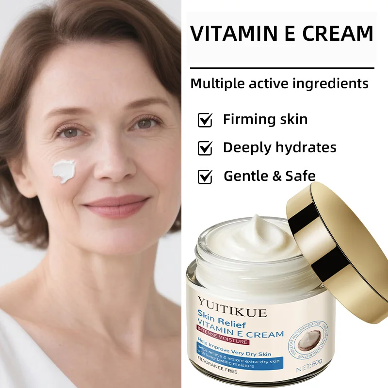 YUITIKUE Vitamin E Cream, intensely moisturizing, helps to improve very dry skin, relieves and restores extreme dry hydration