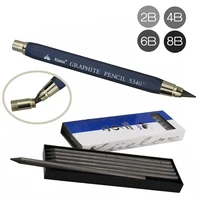 2B 4B 6B 8B HQ Alloy Metal Art Drawing Pencil 5.6mm Lead Students Painting Graffiti Mechanical Pencil Cute School Supplies DIY 1