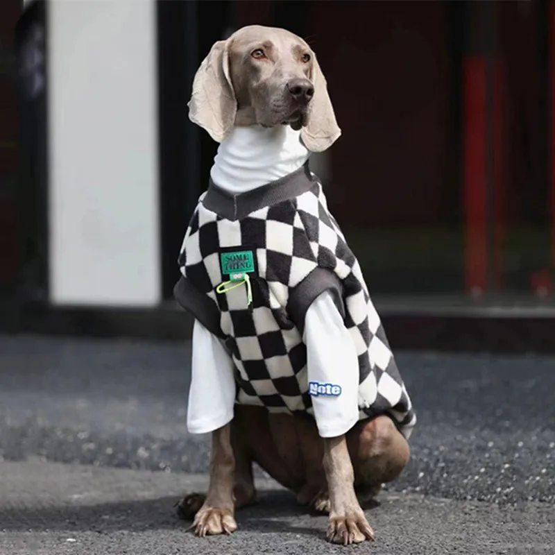 Small large Dog Clothes Fall/Winter Cashmere Dog Vest Designer Dog