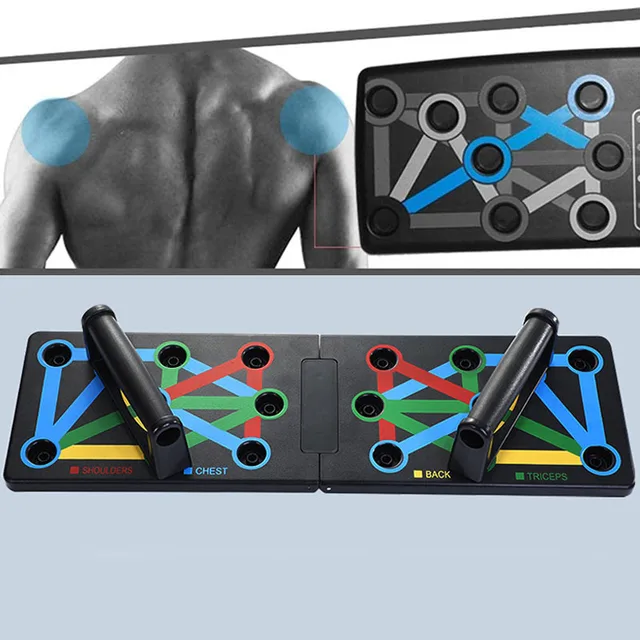 Push-up Board Set Portable Multifunctional Push-up Bar Foldable Fitness Equipment For Chest Abdomen Arms/Back Training 4