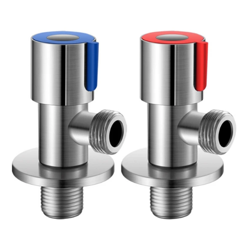 304 Stainless Steel Angle Stop Valves with Switch 1/2&rdquo; Cold Hot Water Stop