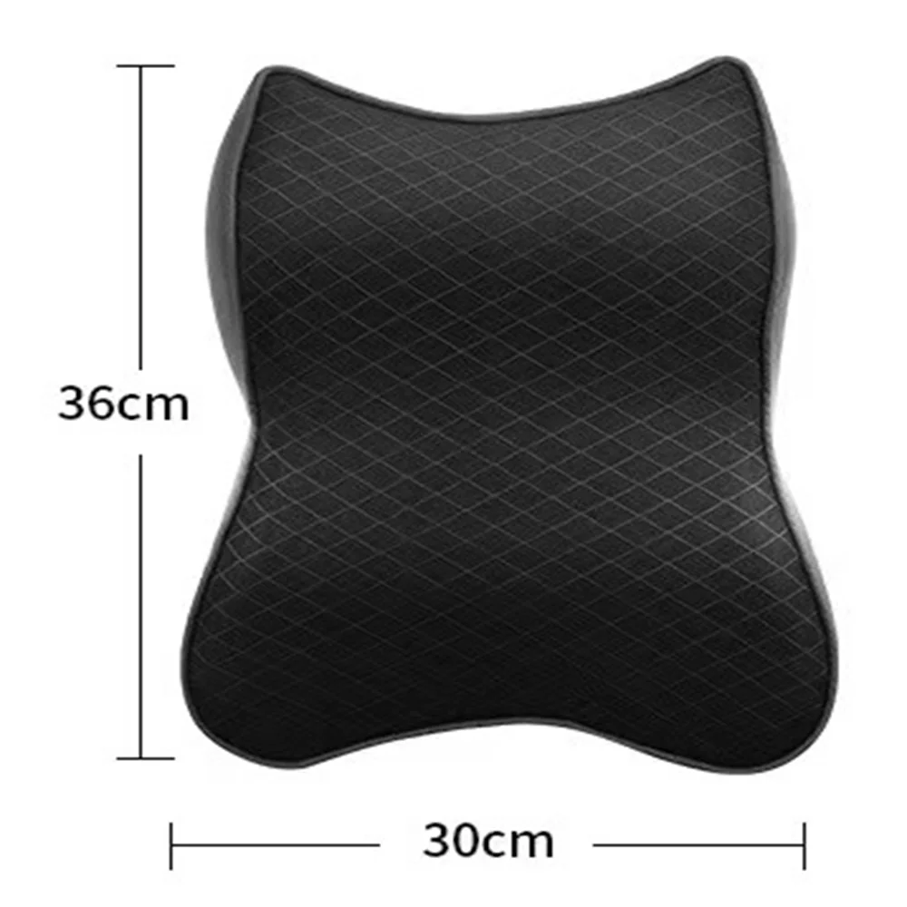 1PCS Car Headrest Neck Pillow Mesh Fabric Car Neck Headrest Pillow Seat Head Support Cushion Memory Foam Cotton Auto Parts