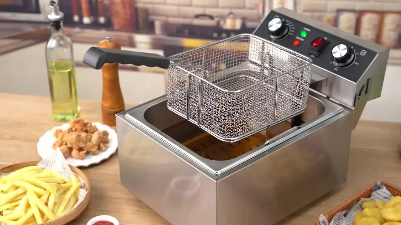 chip fryer Electric Deep Fryer,фритюрницаStainless Basket Capacity Fast Heating Electric Countertop Timer Friteuse &Agrave; Air freidor
