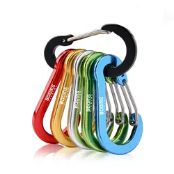 Booms Fishing Premium Aluminum Carabiner Set - Outdoor Camping and Climbing Accessories (Color 6pcs)