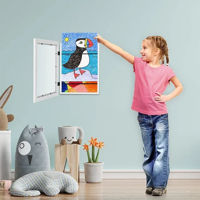 Children Art Frames Magnetic Front Open Changeable Kids Frametory Home  Decor