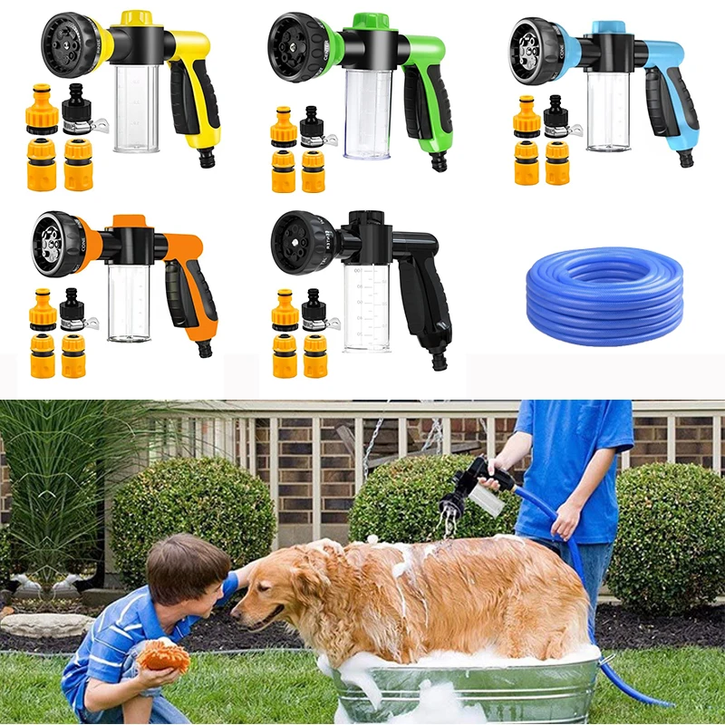 Portable Auto Foam Lance Water Gun High Pressure 3 Grade Nozzle Jet Car Washer Sprayer Cleaning Tool Automobile Garden Wash Tool