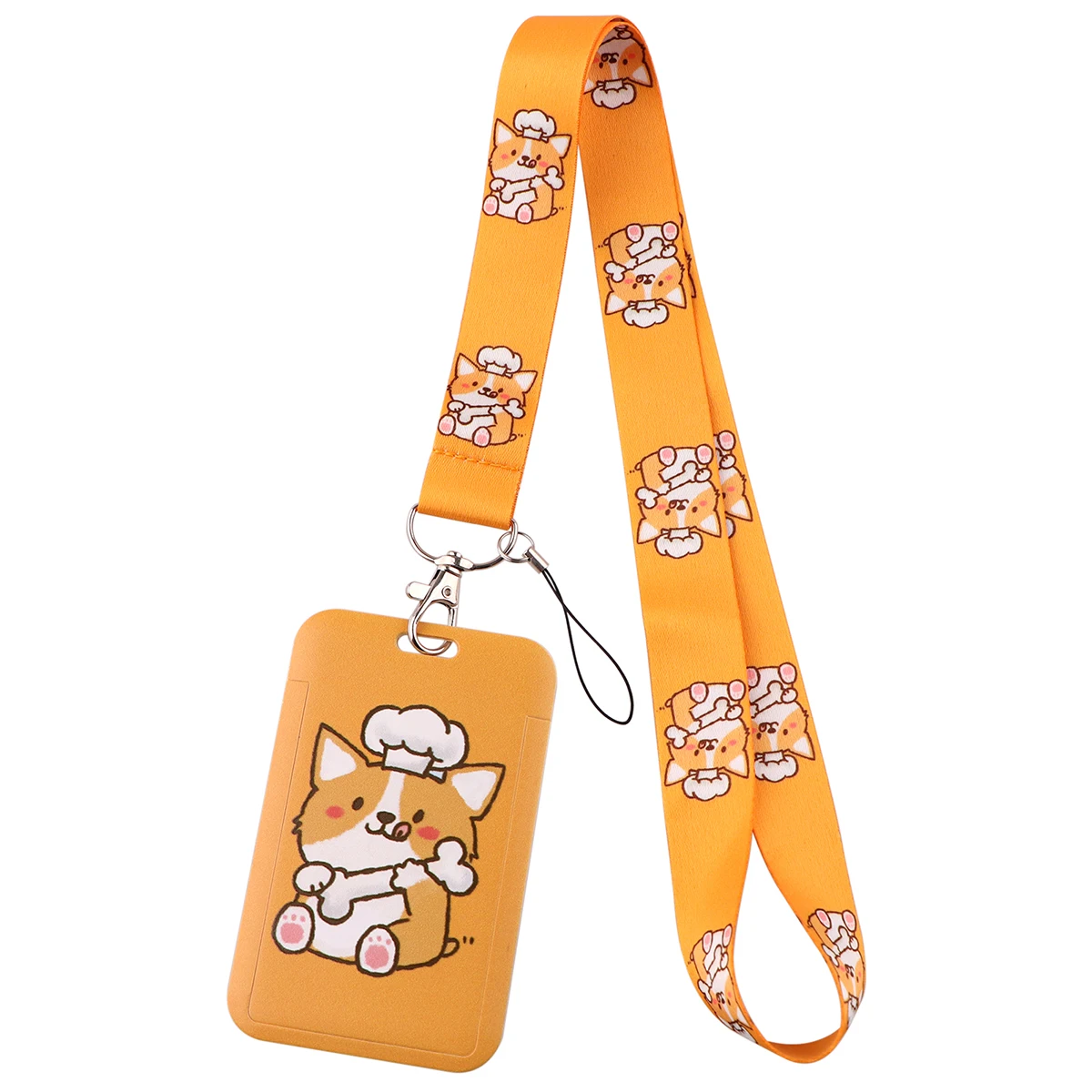 Ransitute R3026 Cute Dog Personality ID Card Holder Bus Card Holder Staff Card Lanyard For Keys Phone DIY Hang Rope