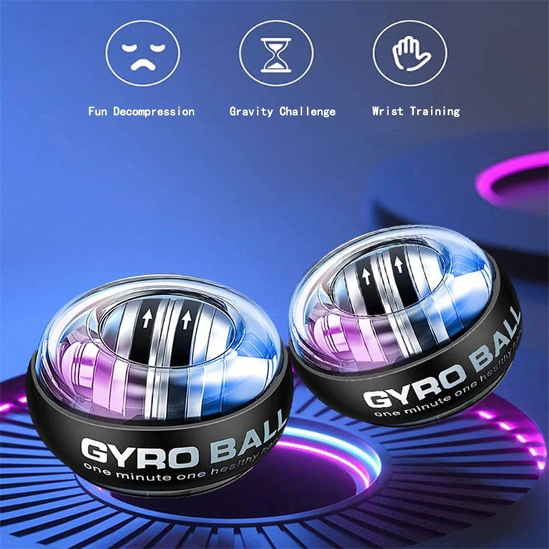 Xiaomi Auto-partida Giroscópio Bola 5-color Led Braço Muscular Pulso Bola Força Treinador Antebraço Reabilitação Fortalecimento Treinador - Image 4