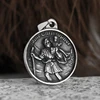 Travel Safe Compass St Christopher Stainless Steel Chain Necklaces for Men Fashion Jewelry Accessories 3