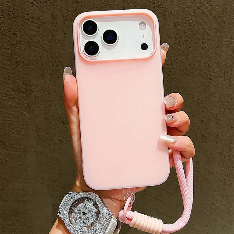 Candy Phone Case with Hand Wrist Strap and Lanyard Cover