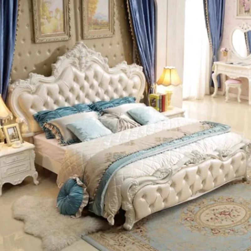 

Wood Aesthetic Modular Double Bed King Size Master Queen Frame Bed Sleeping Modern Wood Camas Matrimonial Bedroom Furniture