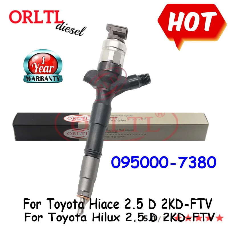 

ORLTL 095000-7380 Diesel Injector Assy Injector Nozzle 095000-7381 095000-7382 for Toyota Hilux 2.5 D 2KD-FTV 095000-738#