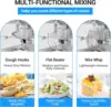 1250W Commercial Food Mixer, Commercial mixer 3-Speed Adjustable Heavy Duty Stand Mixer with Stainless Steel Bowl for Bakery Piz 4
