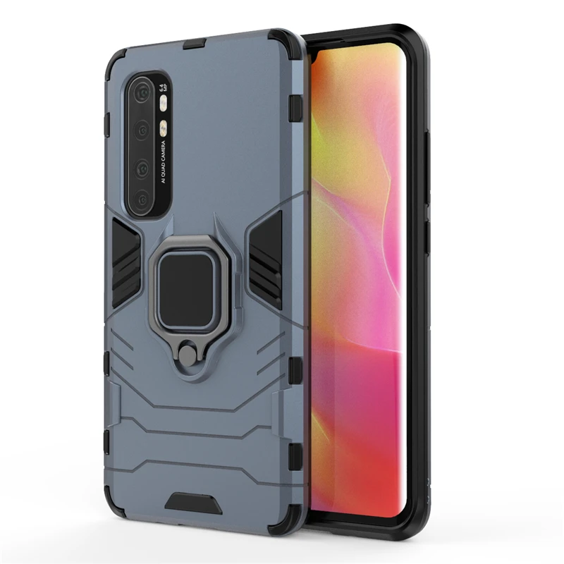 For Xiaomi Mi Note 10 Lite Case Armor Magnetic Suction Stand Full