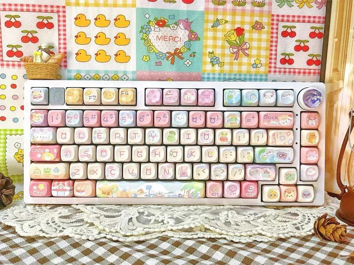 teclado mecânico, sublimação térmica quadrada, presente para