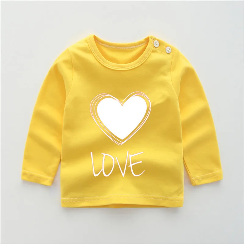 

ZWY1864 Cotton T-shirt and Sweatshirt Long Sleeves Autumn Lovely for Kids Boys and Girls Toddler Infant 1-8 years