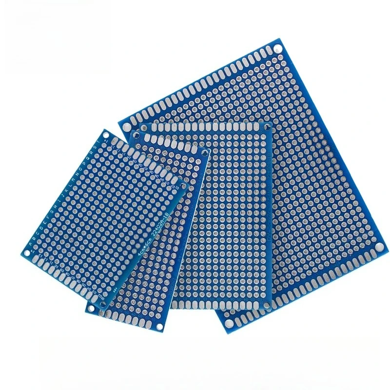 10/18/20/30PCS 2x8cm 3x7cm 4x6cm 5x7cm 7x9cm Blue Double Sided Prototype PCB Board Kit for DIY Soldering Projects