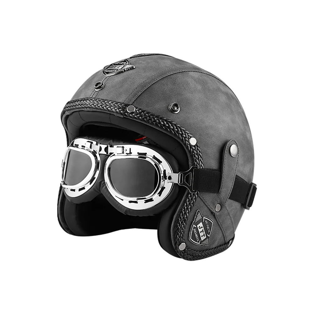 

Fast Ship Open Face Motorcycle Helmet Vintage Cafe Racer Helmet Open Face Casco Mask Moto Modular Racing Casque DOT ECE Approved