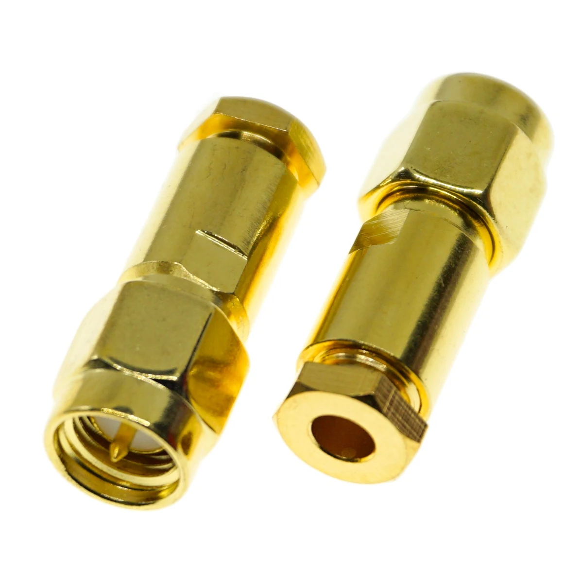 1Pcs 1Pcs Connector SMA Male Plug Clamp RG174 RG316 LMR100 Cable Straight RF Coaxial Wire Terminals