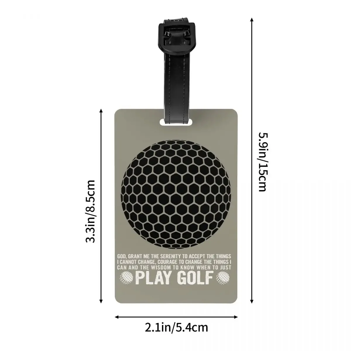 Luggage Tag Funny Golf Quote Name Card Privacy Cover ID Label for Travel Bag Suitcase