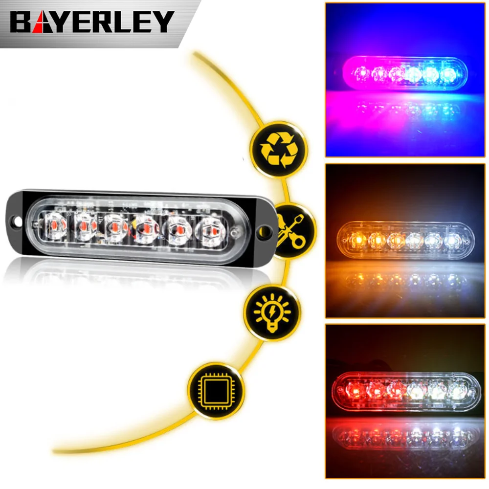 

Задняя сторона грузовика, 6 светодиодов, задняя сторона, стробоскопический вилочный погрузчик, стробоскоп, фотостробоскоп, фотовспышка для грузовика, в, цвет красный, синий, зеленый