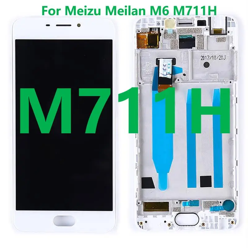 

Оригинальный ЖК-дисплей 5,2 дюйма Meilan 6 с рамкой для дисплея Meizu M6, сенсорный экран M6, M711H, M711M, M711Q, ЖК-экран, стекло в сборе