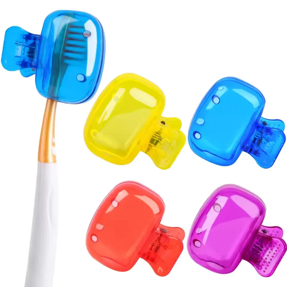 Toothbrush Head Cover Clips 1-20pcs Portable Toothbrush Protector Cap Travel Hiking Camping Dustproof Covers Bathroom Accessory