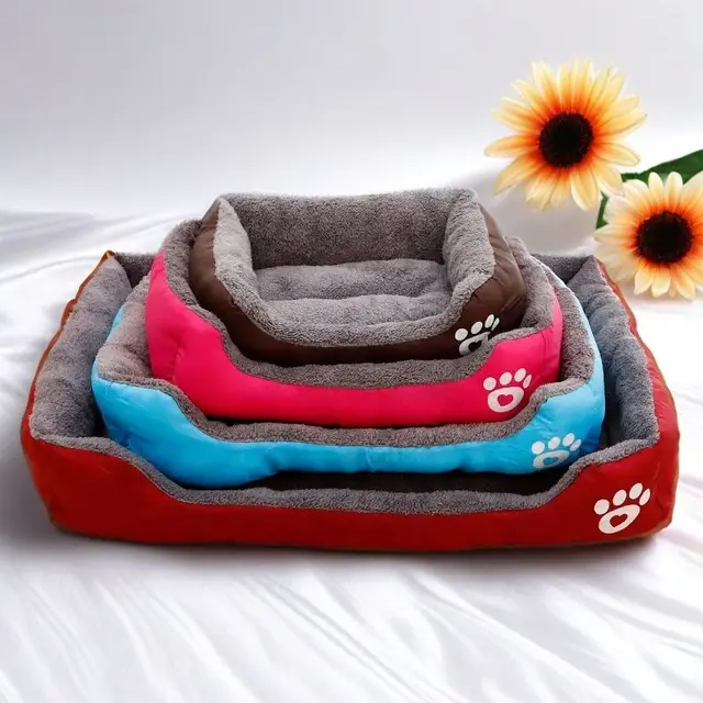 Large Pet House Dog Bed Cat Mat Long Plush Deep Sleeping Warm Soft Small Dog Cushion Calm Beds for Puppy Chihuahua 2