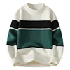 2024  Winter Fashion Sweater Men  Casual Knit Pullovers Mens Thick Warm  Loose Knitted Sweaters O-Neck Streetwear Man 5