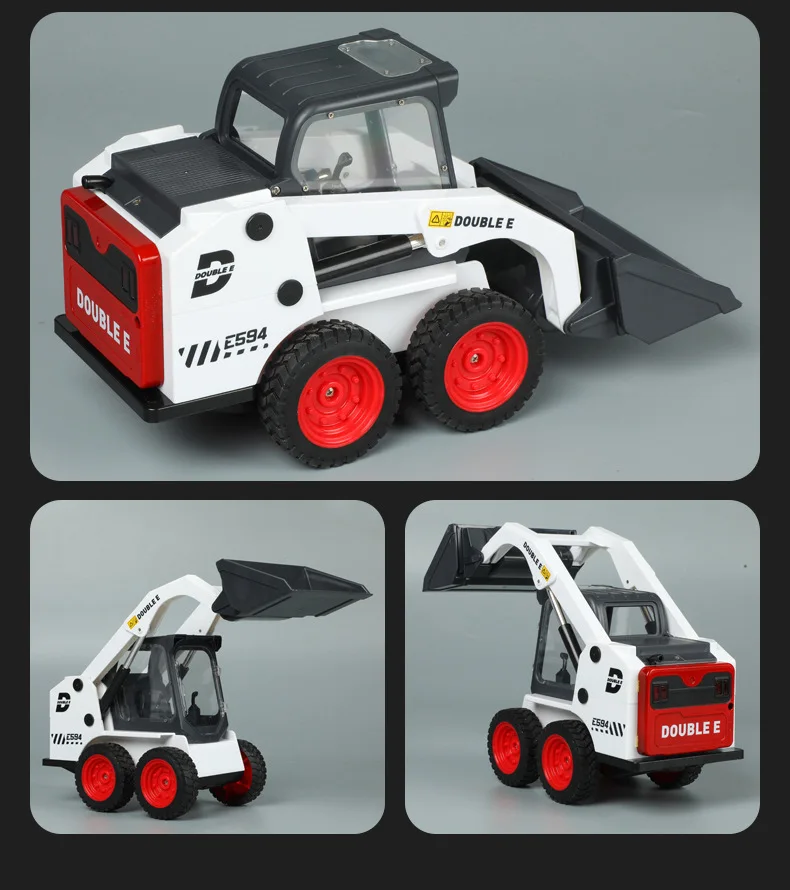 Double E594 1:14 Remote Control truck Loader Car Truck Remote control engineering car Excavator slip tractor Toy Boy gift 5