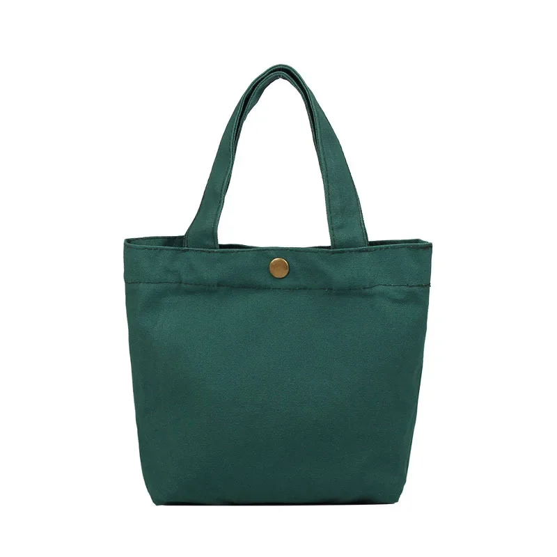 5pcs Custom Logo Small Fresh Portable Canvas Bag Simple Canvas Shoulder Bag Large Capacity Ins Fashion Canvas Tote Bag