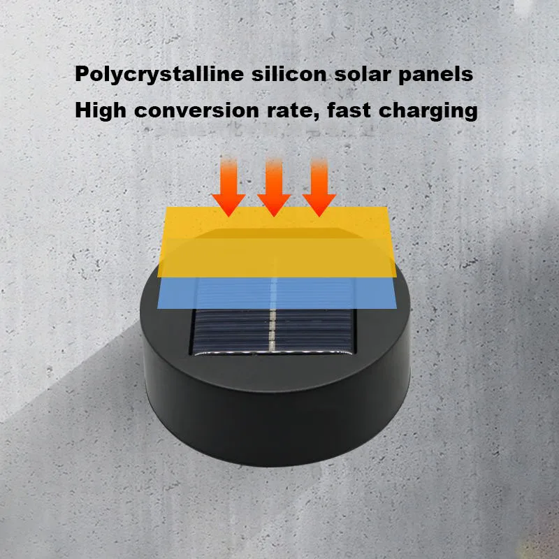 LED Solar Light Outdoor Waterproof Wall Light Garden Washing Wall Lighting Solar Power Fence Terrace Stair Sconce Lamp