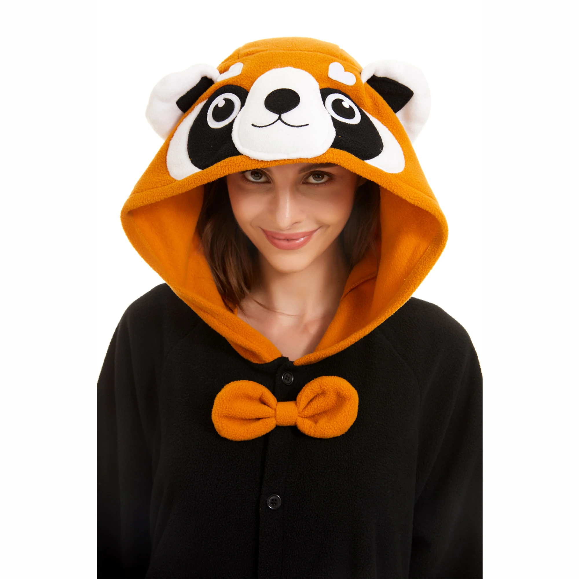 CANASOUR Red Panda One Piece Pajamas For Adult Women Onesie Funny Sleepwear Halloween Christmas Cosplay Costume pyjamas