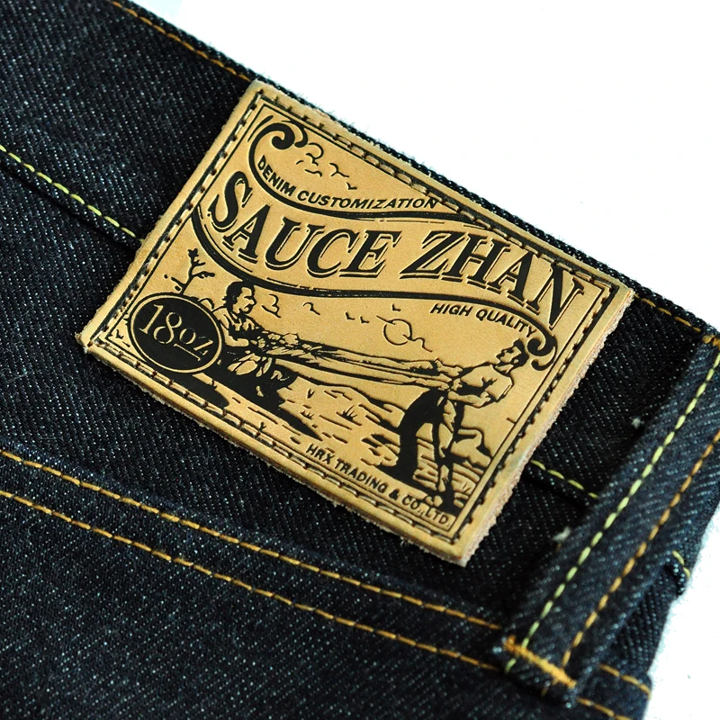 Saucezhan 316XX-18OZ Mens Jeans Selvedge Denim Jeans Raw Denim Straight Thick Autumn and Winter Vintage Jeans Pants 4