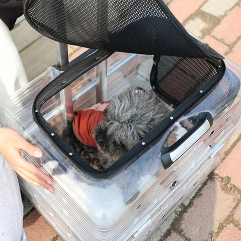 Pet Cart Dog Cart Rescue Dog Four Wheel Travel Box Pet Cart Pet Backpack Pet  Stroller Cat Backpack Foldable Cozy Pet Supplies - AliExpress