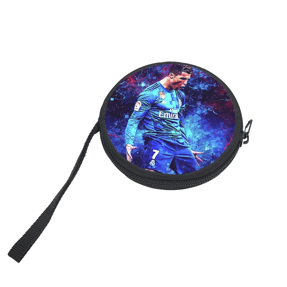 Coin Purse Football C-CR7 Anime Coin Purse Wallet Kids Action Figures Toys Peach Princess Luigi Cute Storage Bag