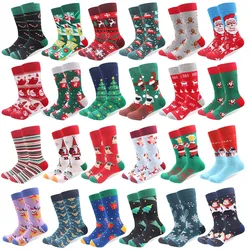 Colorful Men's Christmas Cotton Socks Men Sock Novelty Skateboard Crew Casual Warm Happy Designer Socks Gifts