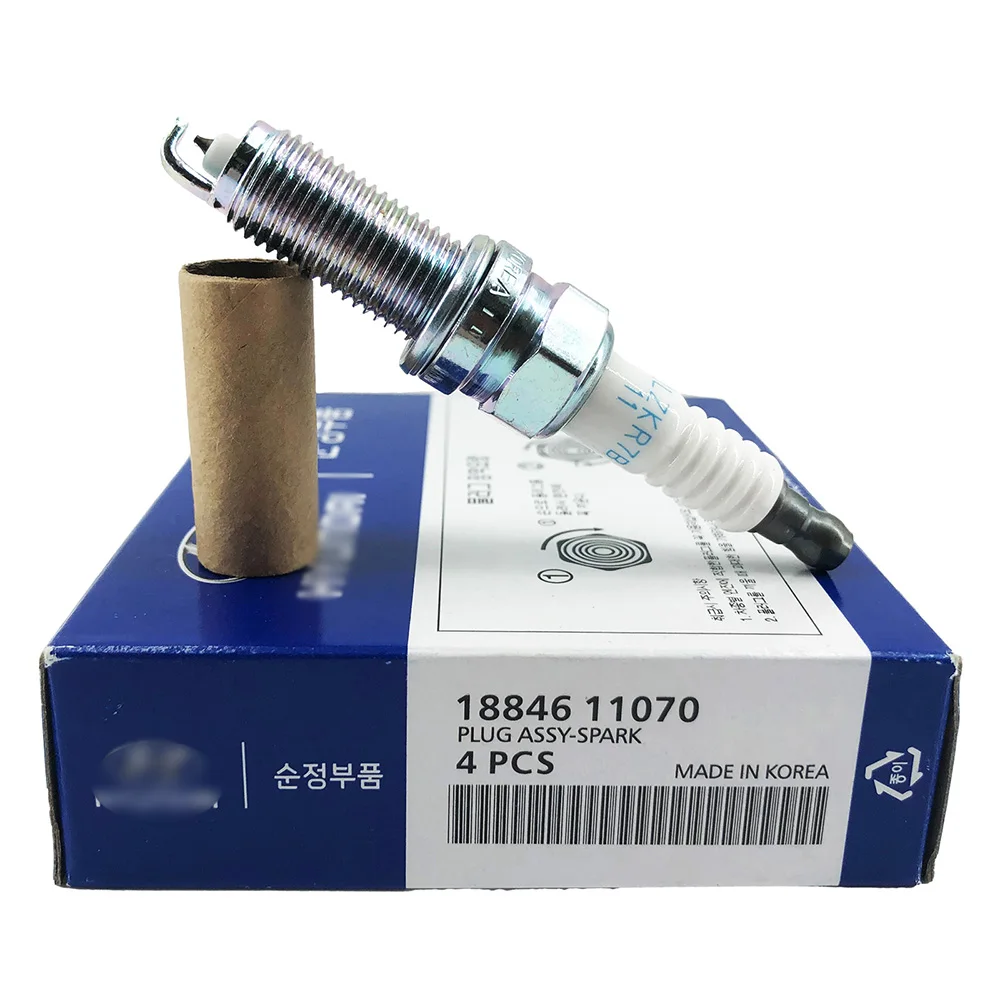 

4/6pcs/lot 18846-11070 New Iridium Spark Plug For HYUNDAI SONATA 8 ELANTRA GENESIS SANTA FE TUCSON ACURA 1884611070 SILZKR7B11