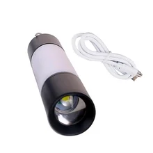 

5Pcs USB Rechargeable Hanging Flashlight Portable Zoomable LED Torch Hiking Camping Tent Lamp Torch Outdoor Lighting Night Light