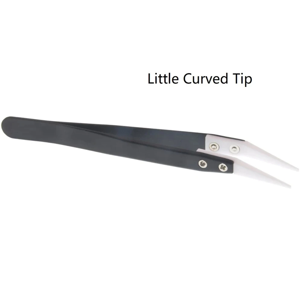 Tool Industrial Use Reverse Tweezers Ceramic Tweezers 1set 3pcs High Temperature Silver And Black Solder Resistant