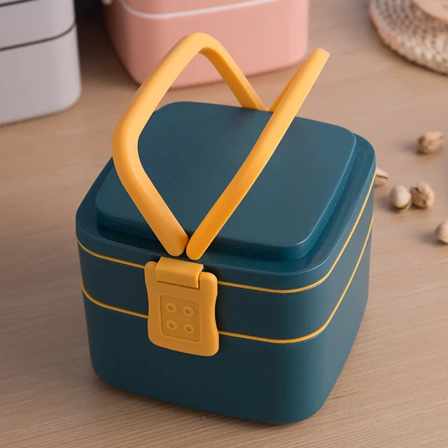 RUSR 1000ml Bento Box Leakproof Safe Square Food Thermos Lunch Box Thermal  for Office 