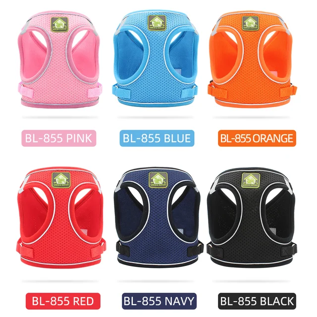 Dog Harness Pet Leash Vest-style Cat Breathable Adjustable Rope Reflective Pet Supplies Small Medium Dog Walking Harness Lead 6
