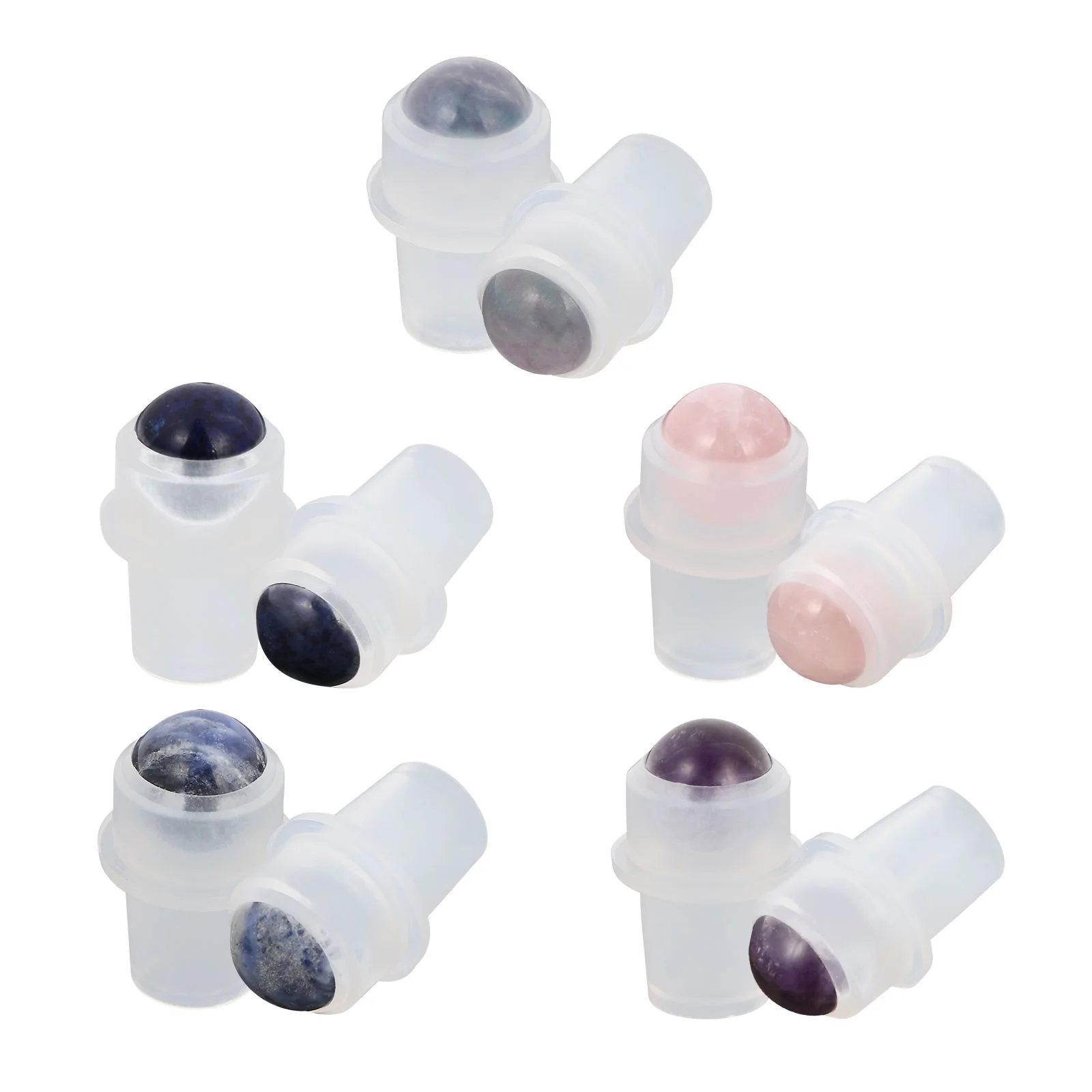 

Milisten Oils Dispenser Roller 10Pcs Roller Balls Replacement Natural Gemstone Roller Balls Fitments Roll Bottles Glass