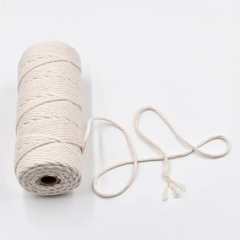 Macrame Cord Cotton Macrame Rope Craft Cord for DIY Crafts Knitting Plant Hangers Christmas Wedding 1/2/3/4/5/6 109/218Yards macrame cord