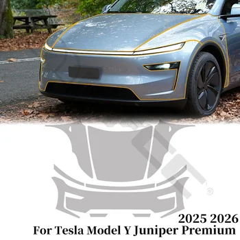 Pellicola Protettiva Trasparente in TPU da 9 Mil Pretagliata PPF per Tesla Model Y Juniper Premium 2025 2026 - Kit Anti-Graffio Resistente per Auto