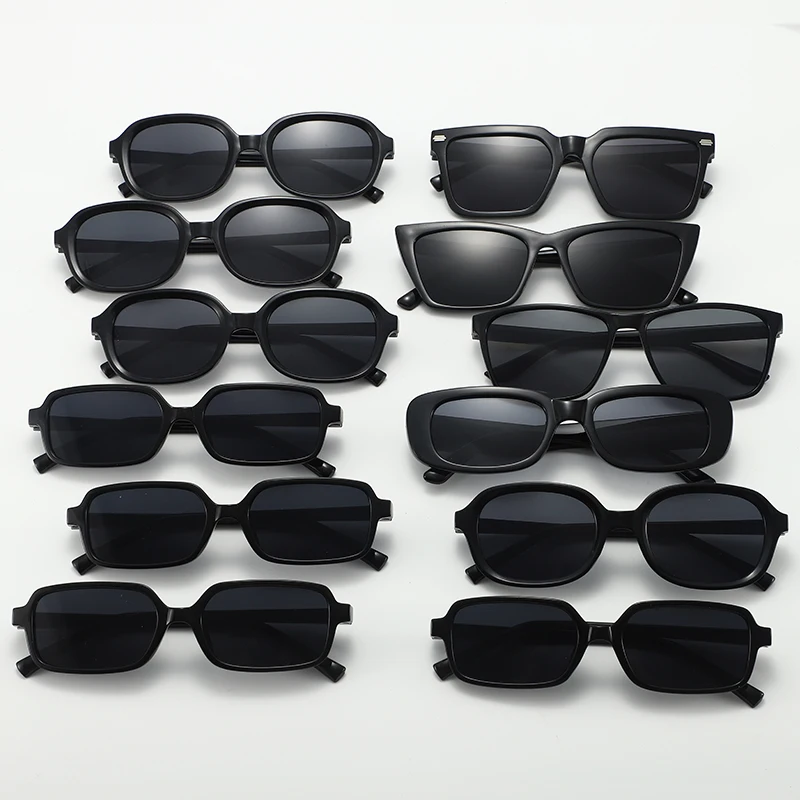 6PCS Schwarz Kombination Mode Vielseitige Sonnenbrille Neue Trend Sommer Reise Sonnenbrille – Detail 2